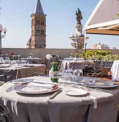 Ristorante la terrazza dei papi  Residenza Mecenate Roma